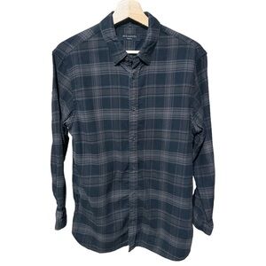 EUC - AllSaints Black/Brown Flannel Shirt - Size Medium